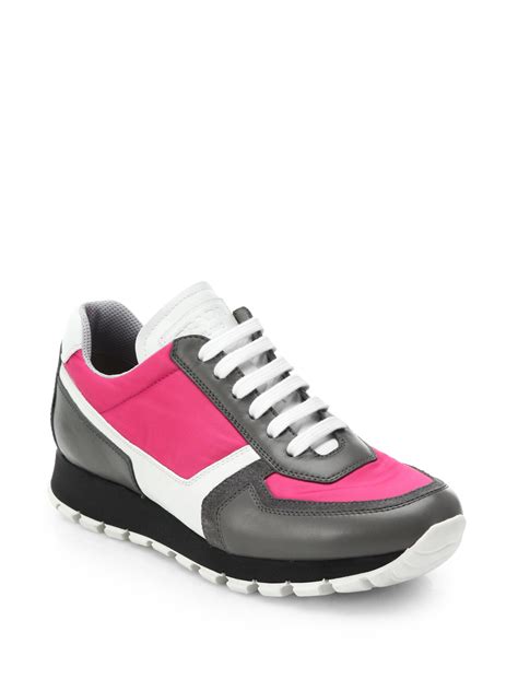 women's pink prada sneakers|prada pink platform sneakers.